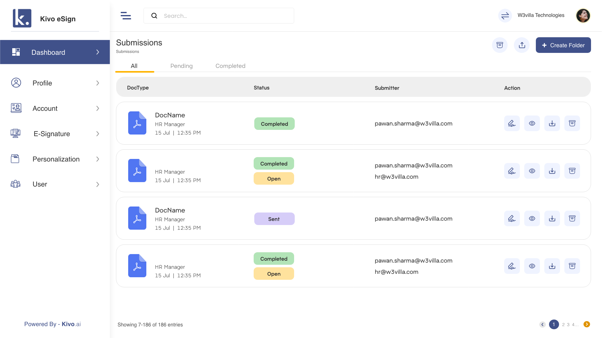 Kivo AI Dashboard